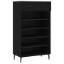 Engineered wood black shoerack 60x35x105 cm by vidaXL, Closets and storage - Ref: Foro24-829629, Price: 77,21 €, Discount: %