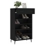 Zapatero madera de ingeniería negro 60x35x105 cm de vidaXL, Armarios y almacenamiento - Ref: Foro24-829629, Precio: 75,71 €, ...