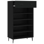 Zapatero madera de ingeniería negro 60x35x105 cm de vidaXL, Armarios y almacenamiento - Ref: Foro24-829629, Precio: 75,71 €, ...