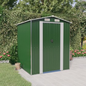 Gartenhaus aus verzinktem Stahl grün 192x191x223 cm von vidaXL, Schuppen - Ref: Foro24-3147427, Preis: 364,54 €, Rabatt: %