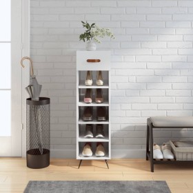 Glossy white plywood shoe cabinet 30x35x105 cm by vidaXL, Closets and storage - Ref: Foro24-829646, Price: 43,09 €, Discount: %