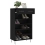 Black engineered wood shoe rack 60x35x105 cm by vidaXL, Closets and storage - Ref: Foro24-829605, Price: 55,47 €, Discount: %