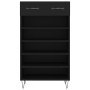 Black engineered wood shoe rack 60x35x105 cm by vidaXL, Closets and storage - Ref: Foro24-829605, Price: 55,47 €, Discount: %