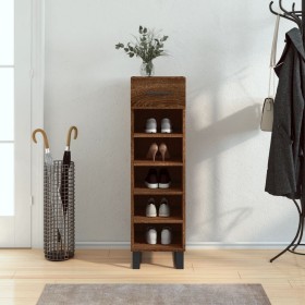 Brown oak engineered wood shoe rack 30x35x105 cm by vidaXL, Closets and storage - Ref: Foro24-829707, Price: 47,14 €, Discoun...