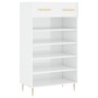 Shoe cabinet made of white glossy plywood, 60x35x105 cm by vidaXL, Closets and storage - Ref: Foro24-829598, Price: 59,64 €, ...