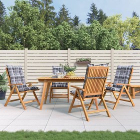 Reclining garden chairs and cushions 4 pcs solid teak wood by vidaXL, Garden chairs - Ref: Foro24-3196492, Price: 557,60 €, D...