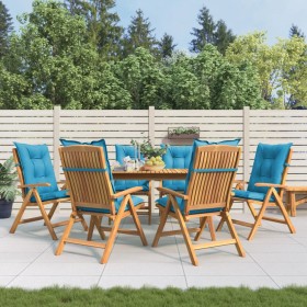 Reclining garden chairs and cushions 6 pcs solid teak wood by vidaXL, Garden chairs - Ref: Foro24-3196512, Price: 806,72 €, D...