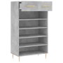 Concrete gray engineered wood shoe rack 60x35x105 cm by vidaXL, Closets and storage - Ref: Foro24-829600, Price: 54,61 €, Dis...