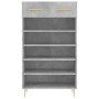 Concrete gray engineered wood shoe rack 60x35x105 cm by vidaXL, Closets and storage - Ref: Foro24-829600, Price: 54,61 €, Dis...