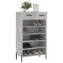 Zapatero madera de ingeniería gris hormigón 60x35x105 cm de vidaXL, Armarios y almacenamiento - Ref: Foro24-829624, Precio: 5...