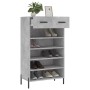 Zapatero madera de ingeniería gris hormigón 60x35x105 cm de vidaXL, Armarios y almacenamiento - Ref: Foro24-829624, Precio: 5...