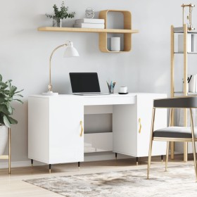 Plywood bright white desk 140x50x75 cm by vidaXL, Desks - Ref: Foro24-829526, Price: 120,99 €, Discount: %