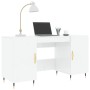 Escritorio madera contrachapada blanco brillante 140x50x75 cm de vidaXL, Escritorios - Ref: Foro24-829526, Precio: 120,76 €, ...