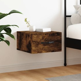 Smoked oak wall bedside table 35x35x20 cm by vidaXL, Lockers and storage cabinets - Ref: Foro24-829814, Price: 22,99 €, Disco...