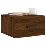 Wall-mounted bedside tables 2 units brown oak color 35x35x20 cm by vidaXL, Lockers and storage cabinets - Ref: Foro24-829835,...