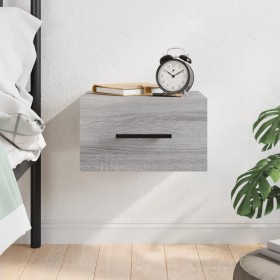 Wall-mounted bedside table in Sonoma grey color, 35x35x20 cm. by vidaXL, Lockers and storage cabinets - Ref: Foro24-829880, P...