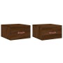 Wall bedside tables 2 pcs brown oak color 35x35x20 cm by vidaXL, Lockers and storage cabinets - Ref: Foro24-829787, Price: 43...