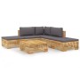 6-piece garden furniture set and solid teak wood cushions by vidaXL, Garden sets - Ref: Foro24-3100854, Price: 874,96 €, Disc...