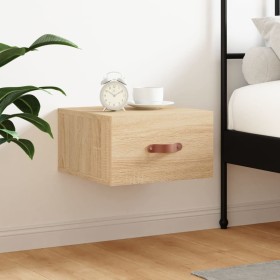 Sonoma oak wall bedside table 35x35x20 cm by vidaXL, Lockers and storage cabinets - Ref: Foro24-829778, Price: 27,99 €, Disco...