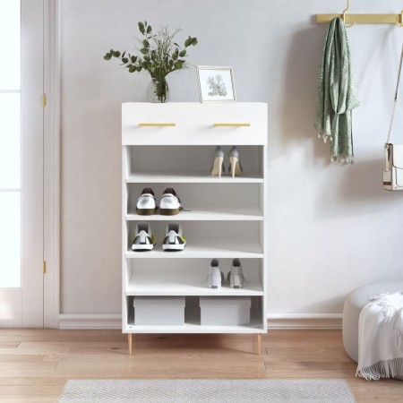 White engineered wood shoe rack 60x35x105 cm by vidaXL, Closets and storage - Ref: Foro24-829596, Price: 56,18 €, Discount: %