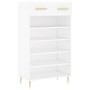 White engineered wood shoe rack 60x35x105 cm by vidaXL, Closets and storage - Ref: Foro24-829596, Price: 56,18 €, Discount: %