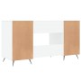 Escritorio madera contrachapada blanco brillante 140x50x75 cm de vidaXL, Escritorios - Ref: Foro24-829518, Precio: 124,36 €, ...