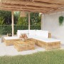 6-teiliges Gartenmöbel-Set und Kissen aus massivem Teakholz von vidaXL, Gartensets - Ref: Foro24-3100853, Preis: 866,77 €, Ra...