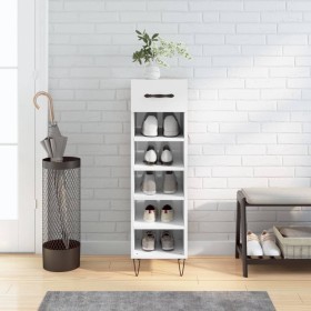 Glossy white plywood shoe cabinet 30x35x105 cm by vidaXL, Closets and storage - Ref: Foro24-829670, Price: 43,50 €, Discount: %