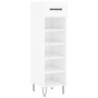 Glossy white plywood shoe cabinet 30x35x105 cm by vidaXL, Closets and storage - Ref: Foro24-829670, Price: 43,96 €, Discount: %