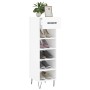 Mueble zapatero madera contrachapada blanco brillo 30x35x105 cm de vidaXL, Armarios y almacenamiento - Ref: Foro24-829670, Pr...