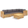 6-piece garden furniture set and solid teak wood cushions by vidaXL, Garden sets - Ref: Foro24-3100900, Price: 1,00 €, Discou...