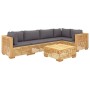 6-piece garden furniture set and solid teak wood cushions by vidaXL, Garden sets - Ref: Foro24-3100900, Price: 1,00 €, Discou...