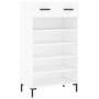 White engineered wood shoe rack 60x35x105 cm by vidaXL, Closets and storage - Ref: Foro24-829612, Price: 62,68 €, Discount: %