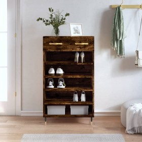 Engineered wood smoked oak shoemaker 60x35x105 cm by vidaXL, Closets and storage - Ref: Foro24-829593, Price: 70,99 €, Discou...