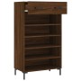 Brown oak engineered wood shoe rack 60x35x105 cm by vidaXL, Closets and storage - Ref: Foro24-829619, Price: 57,02 €, Discoun...