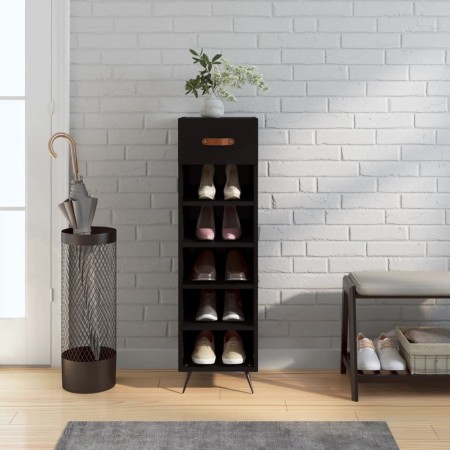 Black engineered wood shoe rack 30x35x105 cm by vidaXL, Closets and storage - Ref: Foro24-829645, Price: 39,91 €, Discount: %