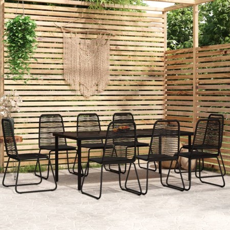 9-teiliges schwarzes Garten-Essset von vidaXL, Gartensets - Ref: Foro24-3099094, Preis: 718,87 €, Rabatt: %