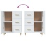 Bright white plywood sideboard 69.5x34x90 cm by vidaXL, Sideboards - Ref: Foro24-812174, Price: 85,69 €, Discount: %