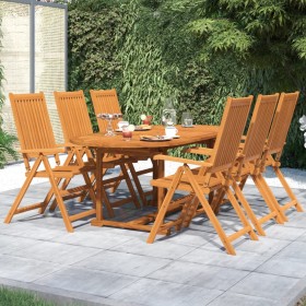 7-teiliges Garten-Esszimmerset aus massivem Akazienholz von vidaXL, Gartensets - Ref: Foro24-3079644, Preis: 605,65 €, Rabatt: %