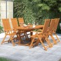 7-piece solid acacia wood garden dining set by vidaXL, Garden sets - Ref: Foro24-3079644, Price: 594,18 €, Discount: %