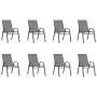 Garden dining set 9 pieces gray and black by vidaXL, Garden sets - Ref: Foro24-3095976, Price: 594,78 €, Discount: %