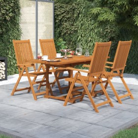 Garten-Essgruppe 5-teilig aus massivem Akazienholz von vidaXL, Gartensets - Ref: Foro24-3079645, Preis: 490,05 €, Rabatt: %