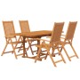 Garden dining set 5 pieces solid acacia wood by vidaXL, Garden sets - Ref: Foro24-3079645, Price: 490,52 €, Discount: %