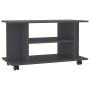 TV cabinet with wheels gray plywood 80x40x40 cm by vidaXL, TV Furniture - Ref: Foro24-800191, Price: 54,14 €, Discount: %