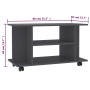 TV cabinet with wheels gray plywood 80x40x40 cm by vidaXL, TV Furniture - Ref: Foro24-800191, Price: 54,14 €, Discount: %