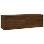 Brown oak plywood TV wall cabinet 100x30x30 cm by vidaXL, TV Furniture - Ref: Foro24-815098, Price: 44,31 €, Discount: %