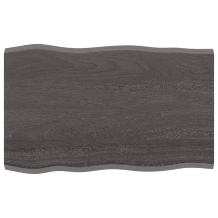 Tischplatte aus behandeltem Eichenholz, braune Live-Kante, 80 x 50 x 2 cm von vidaXL, Tischplatten - Ref: Foro24-364007, Prei...