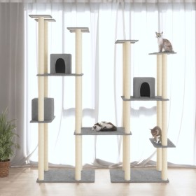 Cat scratching post with light gray sisal posts 174 cm by vidaXL, Cat furniture - Ref: Foro24-171534, Price: 142,99 €, Discou...