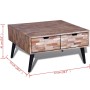 Coffee table with 4 recycled teak wood drawers by vidaXL, Coffee table - Ref: Foro24-241708, Price: 212,57 €, Discount: %