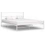 Estructura de cama de metal blanco 140x200 cm de vidaXL, Camas y somieres - Ref: Foro24-284695, Precio: 109,63 €, Descuento: %